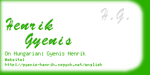 henrik gyenis business card